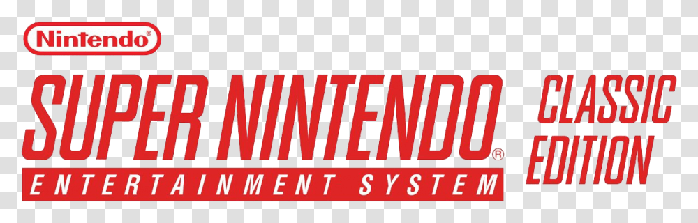 Super Nintendo Classic Edition Logo, Word, Alphabet Transparent Png