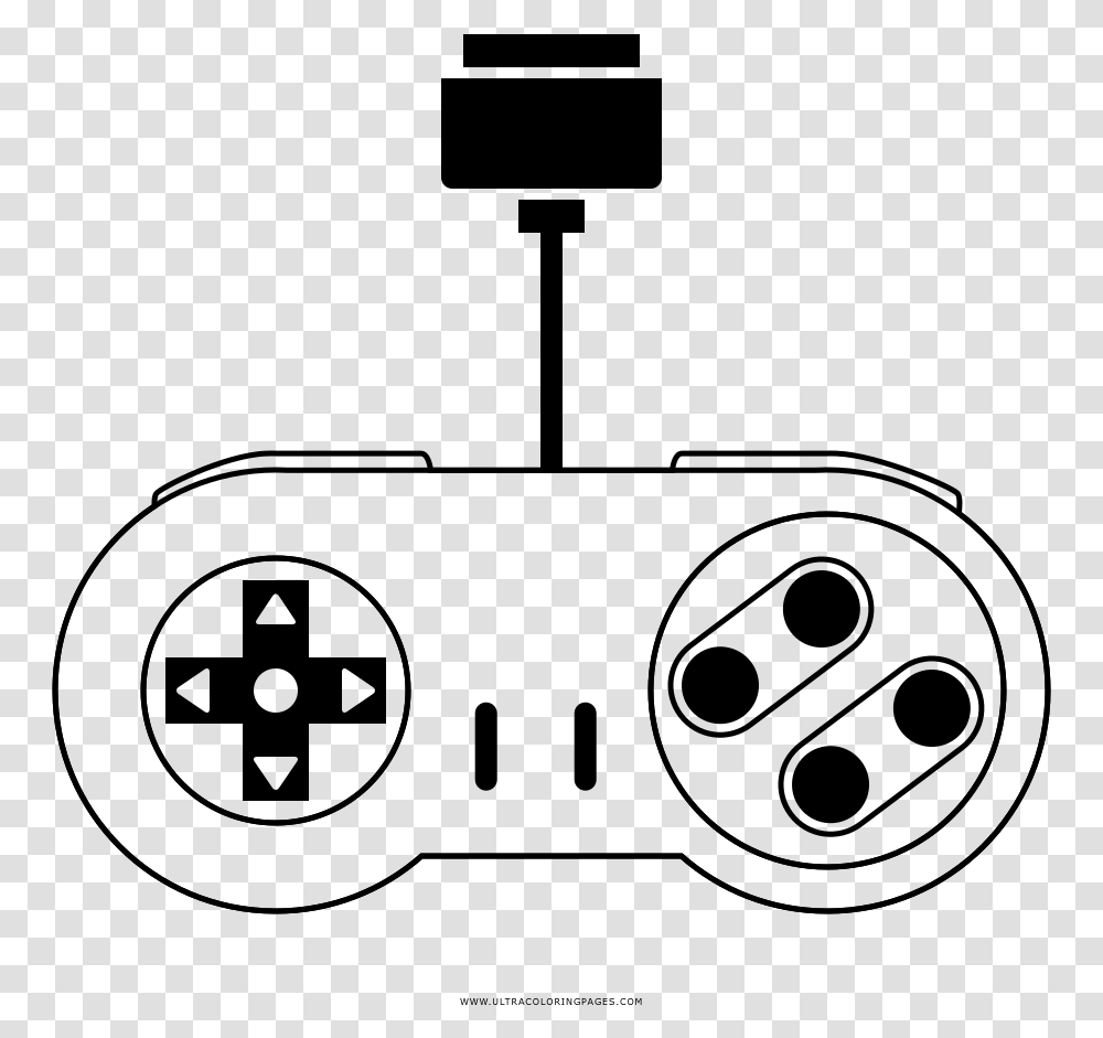 Super Nintendo Controller Coloring Page, Gray, World Of Warcraft Transparent Png