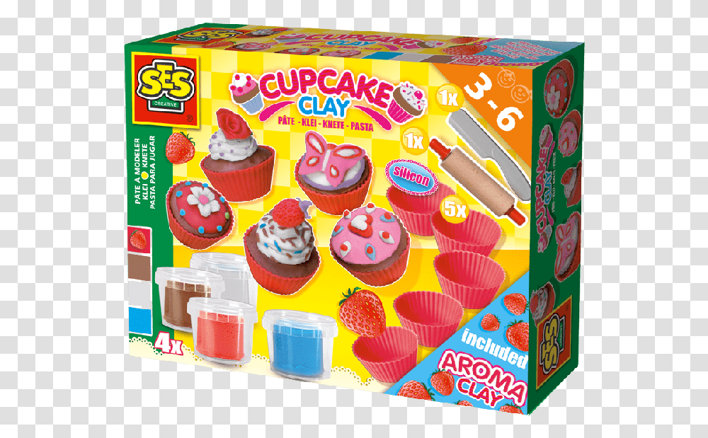Super Play Dough Cupcake Ses Creative, Cream, Dessert, Food, Creme Transparent Png