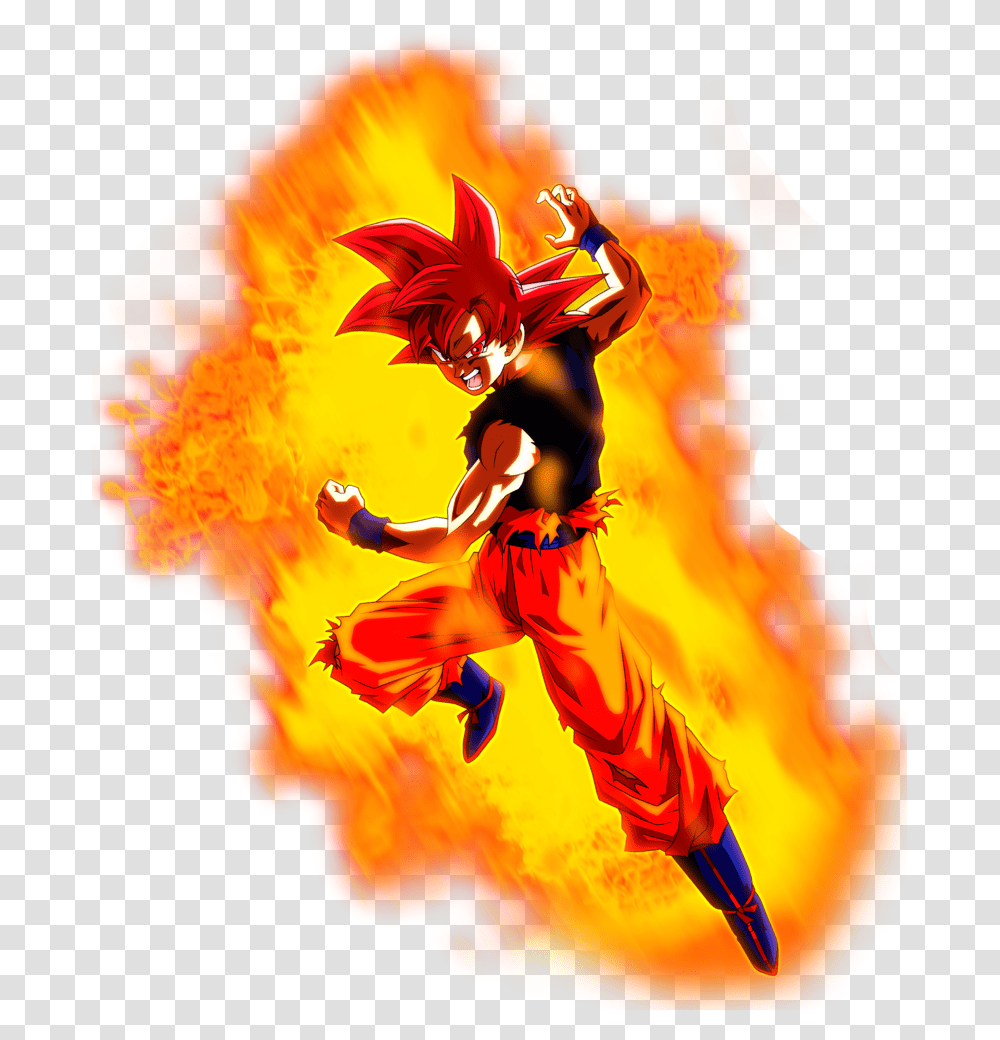 Super Saiyan God Goku Aura By Brusselthesaiyan Dc6enyd Kid Goku Ssj God, Person, Human, Fire, Dragon Transparent Png
