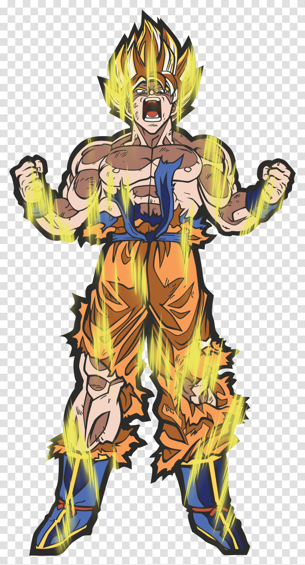 Super Saiyan Goku 2 - Figpin Dragon Ball Z Figpin, Person, Performer, Hand, Costume Transparent Png