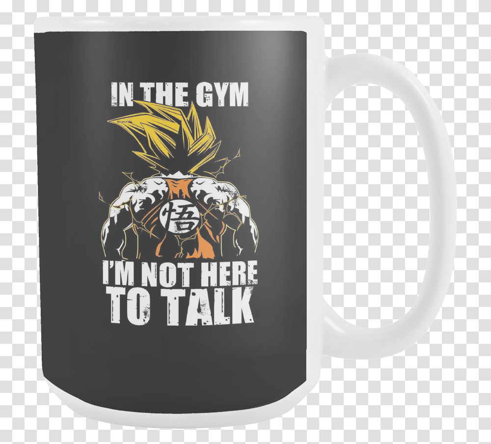 Super Saiyan Goku Not To Talk In Gym Training Workout Super Saiyan Goku Gym, Coffee Cup, Stein, Jug, Glass Transparent Png