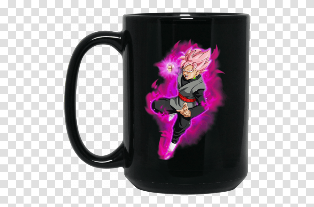 Super Saiyan Rose Goku 15 Oz Black Mug Police Cups, Coffee Cup, Person, Human, Pottery Transparent Png