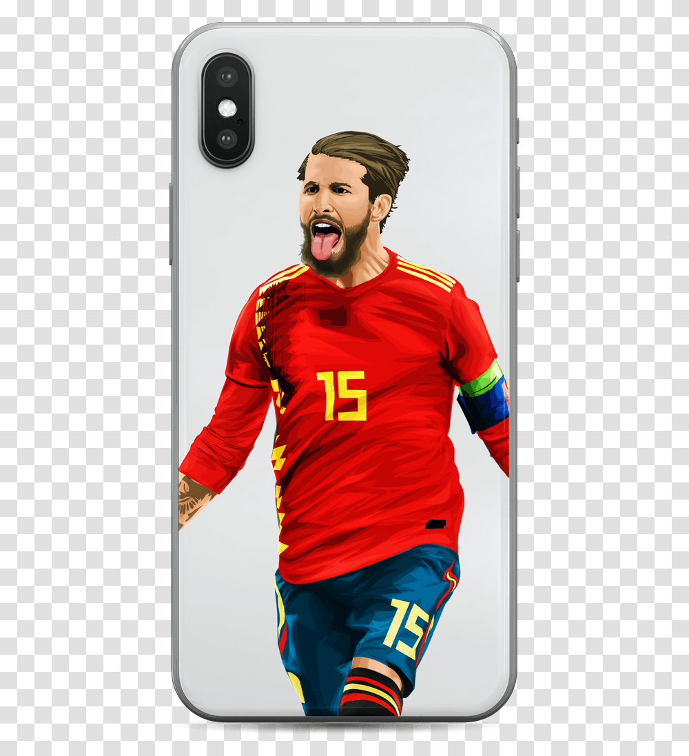Super Sergio Ramos Penalty Vs Sweeden Mobile Phone Case, Shirt, Sleeve, Person Transparent Png
