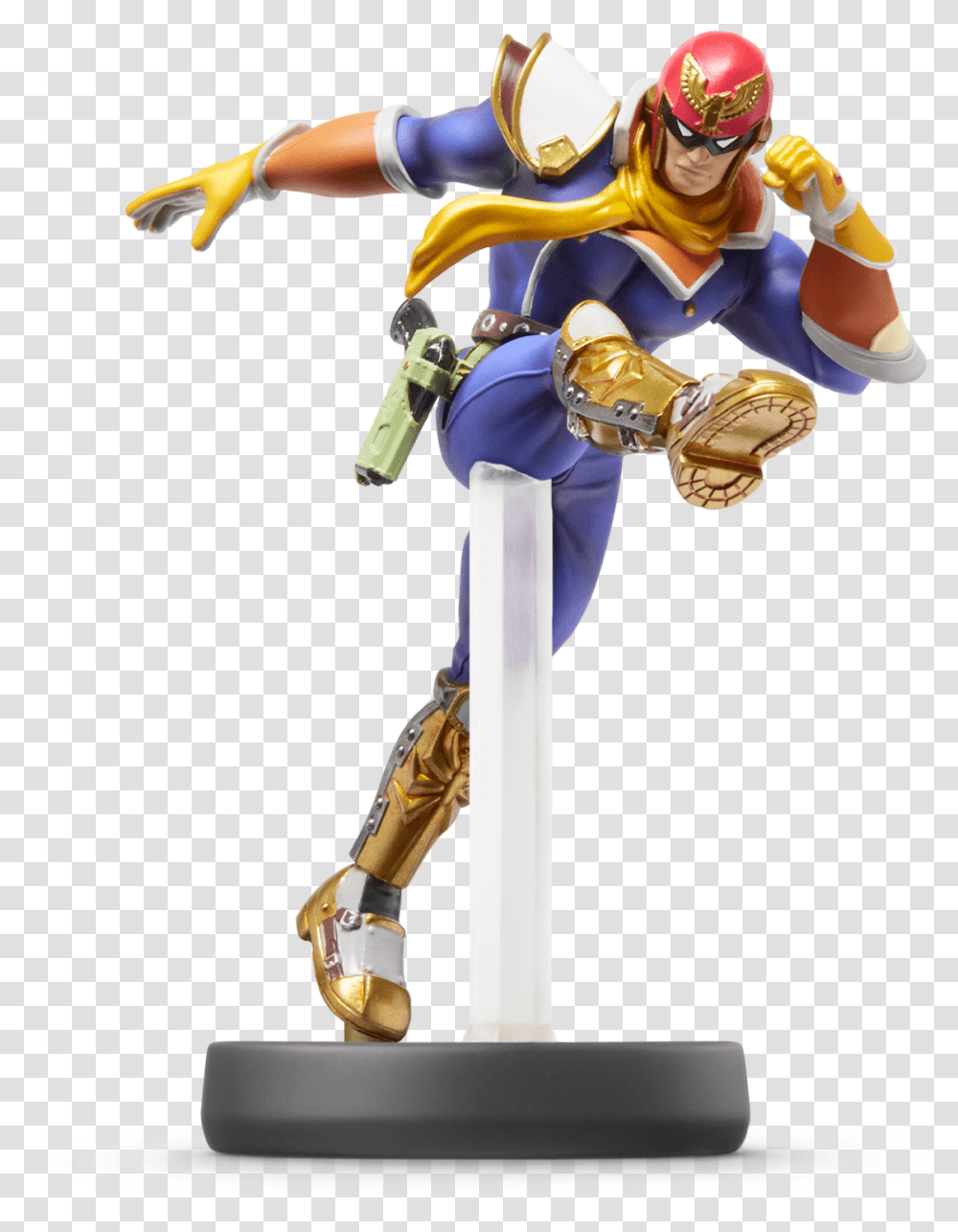 Super Smash Bros Amiibo Captain Falcon, Figurine, Person, Human, Helmet Transparent Png