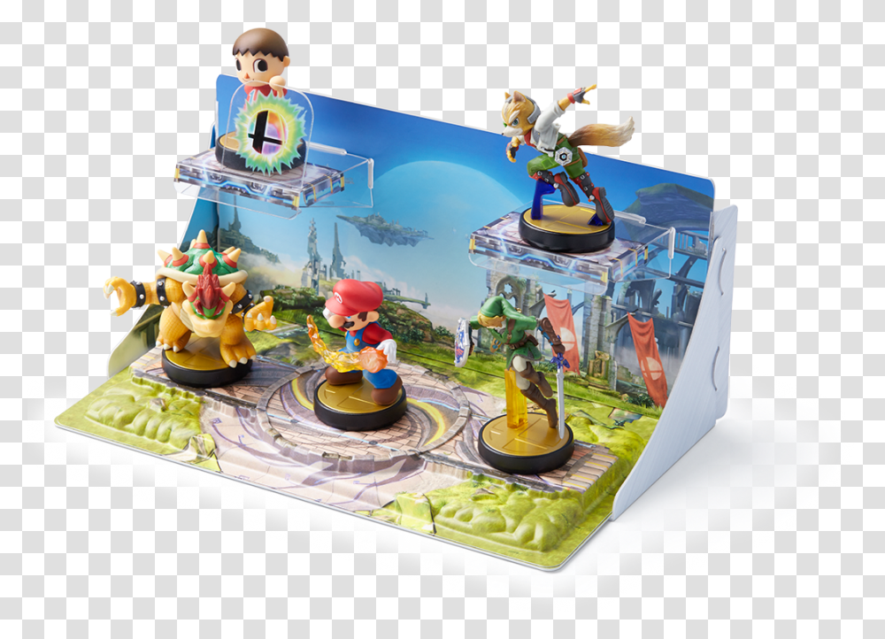 Super Smash Bros Amiibo Diorama, Birthday Cake, Food, Toy, Figurine Transparent Png