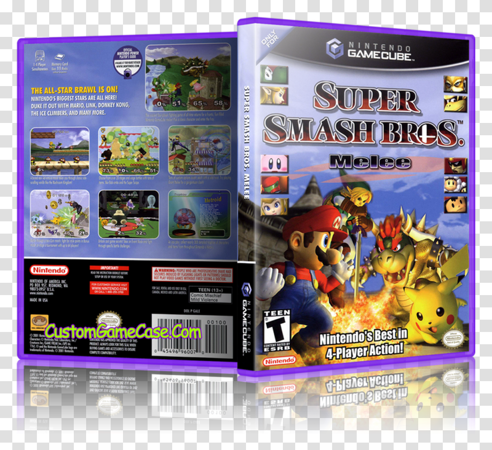 Super Smash Bros Melee Front Cover Case Super Smash Bros Melee Xbox, Super Mario, Dvd, Disk, Toy Transparent Png