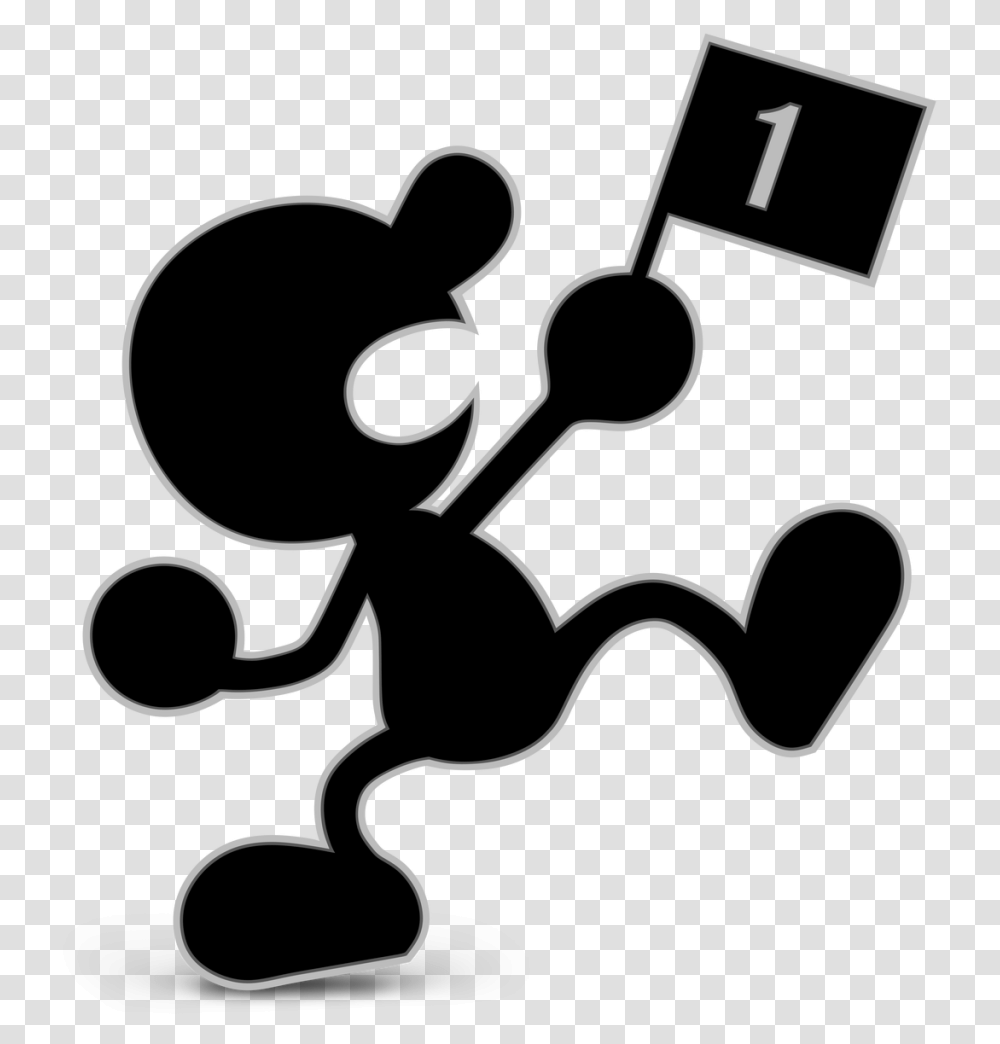 Super Smash Bros Mr Game And Watch Smash Ultimate, Stencil, Cupid, Silhouette, Drawing Transparent Png