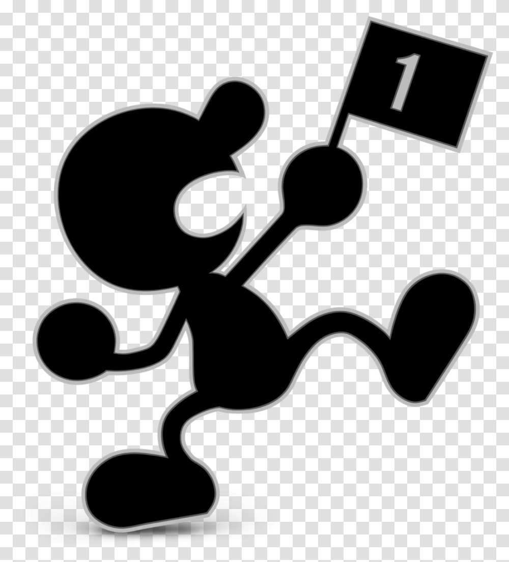 Super Smash Bros Ultimate Mr Game And Watch, Stencil, Silhouette, Cupid Transparent Png
