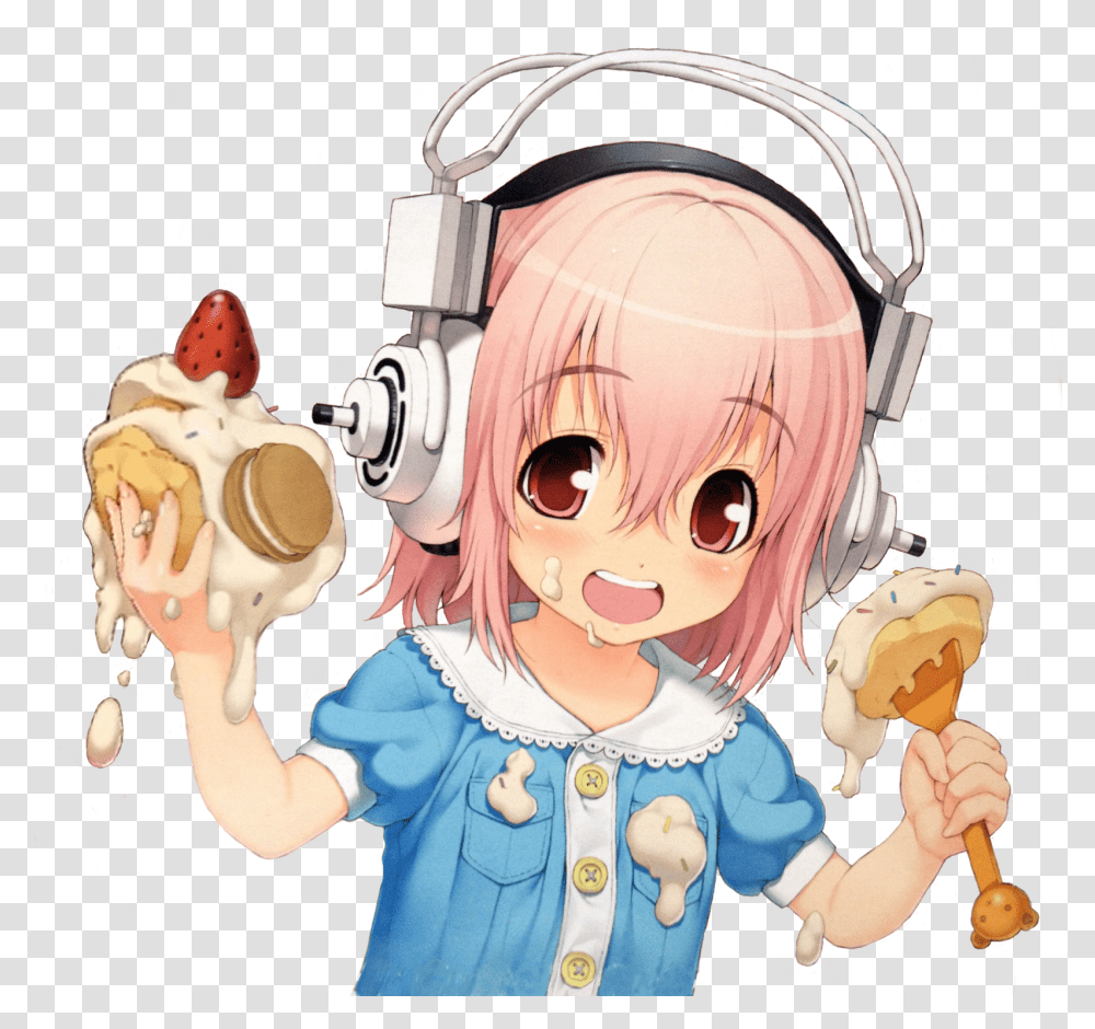 Super Sonico Child, Electronics, Person, Headphones, Costume Transparent Png