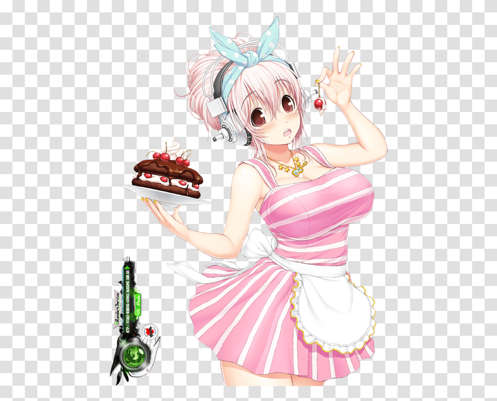 Super Sonico Hd Super Sonico Tsuji Santa, Comics, Book, Manga, Person Transparent Png