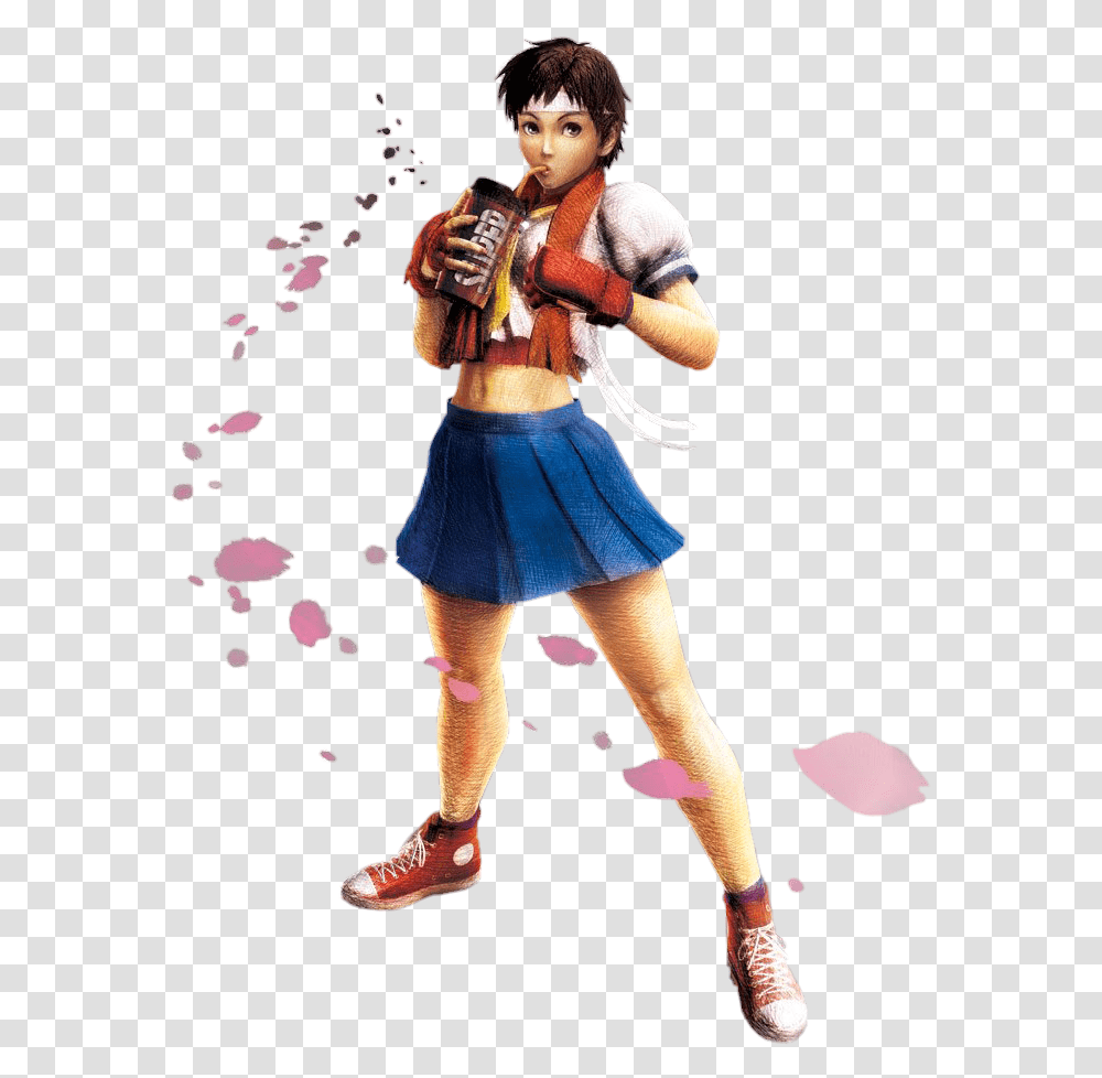 Super Street Fighter Sakura, Skirt, Person, Costume Transparent Png