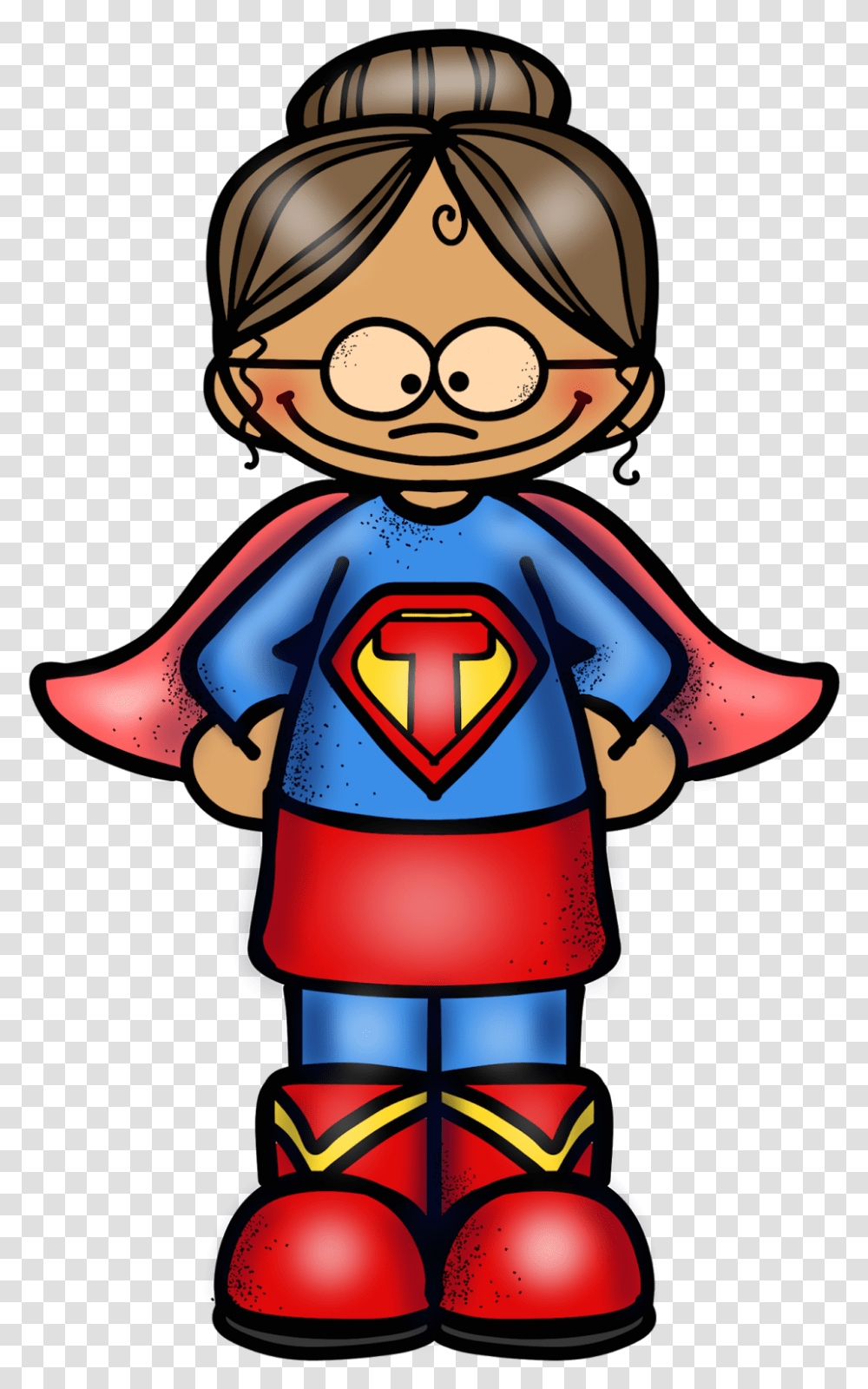Super Thank You Teacher Clipart Download Super Hero Teacher Clip Art, Toy, Costume, Female, Girl Transparent Png