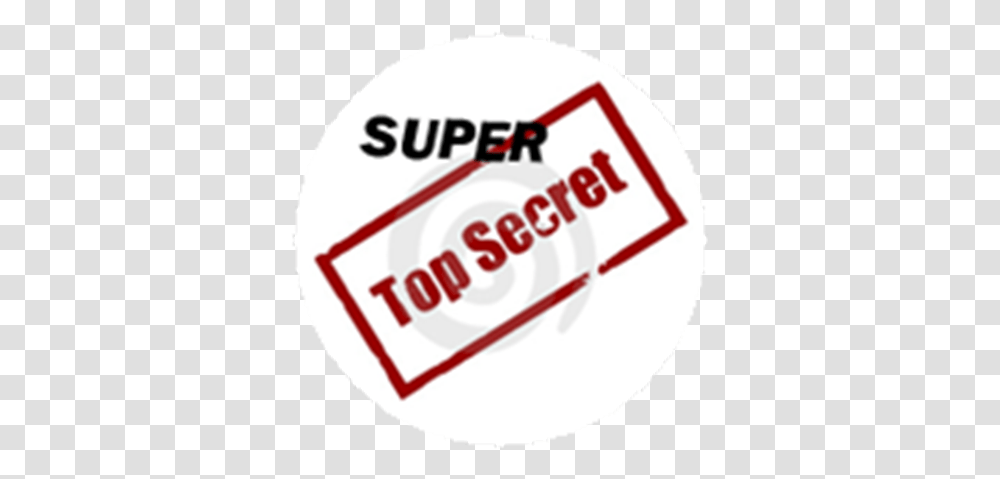 Super Top Secret Roblox Dot, Label, Text, Ketchup, Food Transparent Png