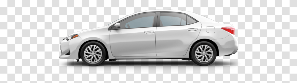 Super White Toyota Corolla Side View, Sedan, Car, Vehicle, Transportation Transparent Png