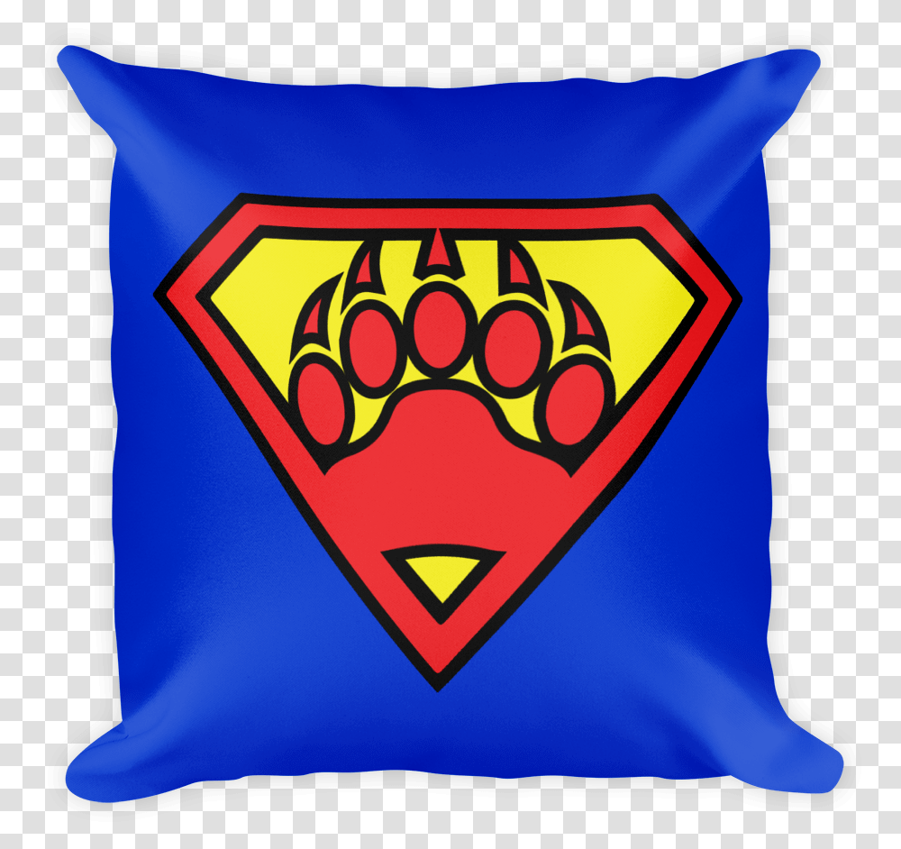 Superbear Pillow Swish Embassy Clipart Download Teacher Super Hero Clipart, Cushion, Hand, Logo Transparent Png
