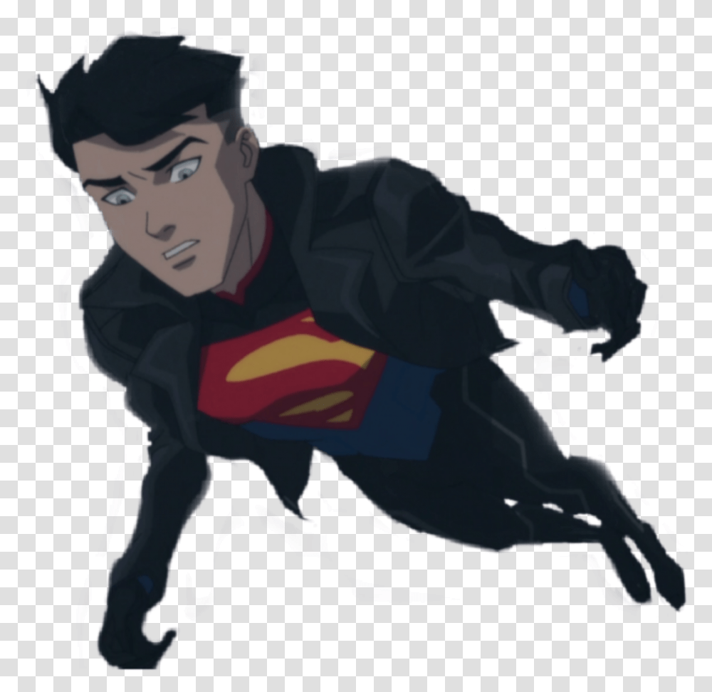 Superboy Dcau Superman Sticker By Mariaero Superman, Person, Sport, Outdoors, Leisure Activities Transparent Png