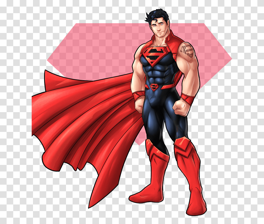 Superboy Muscle, Batman, Person, Human, Cape Transparent Png