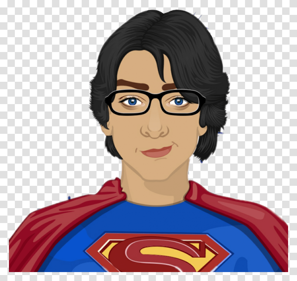 Superboy Superman, Apparel, Shirt, Glasses Transparent Png
