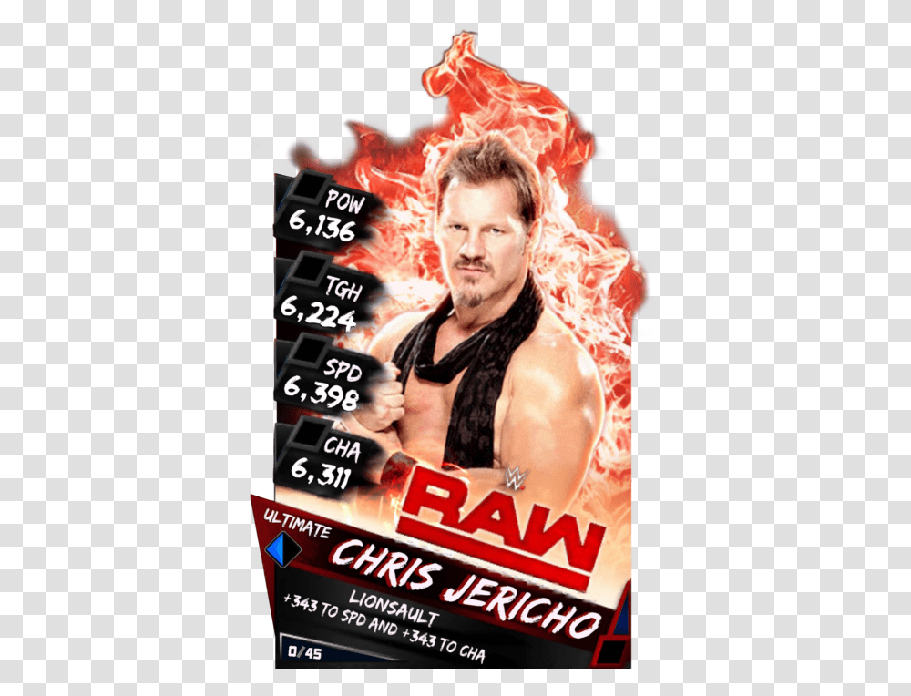 Supercard Chrisjericho S3 Ultimate Raw Wwe Supercard Roman Reigns Ultimate, Advertisement, Poster, Flyer, Paper Transparent Png