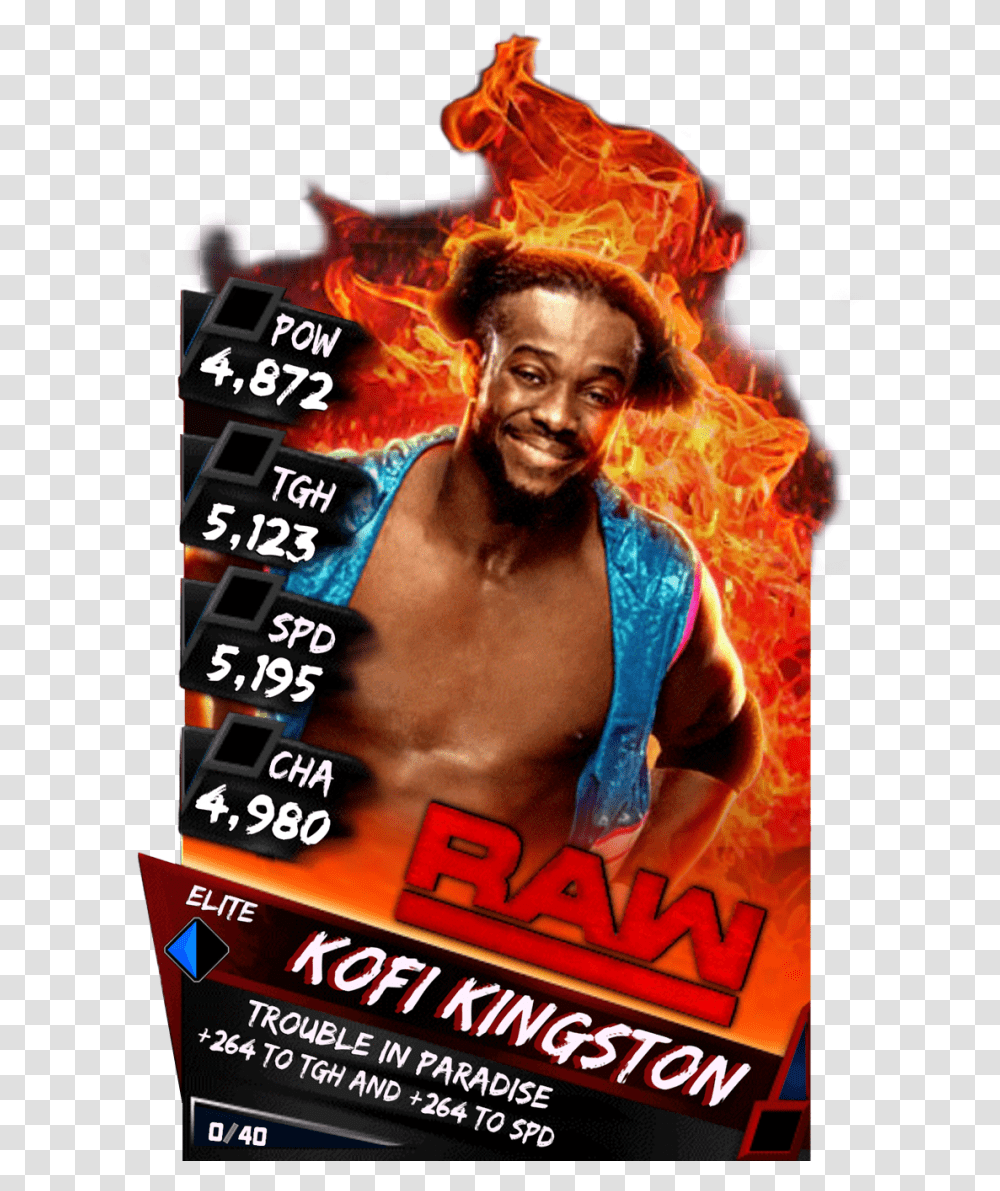 Supercard Kofikingston S3 Elite Raw Wwe Supercard Ultimate Cards, Person, Human, Poster, Advertisement Transparent Png