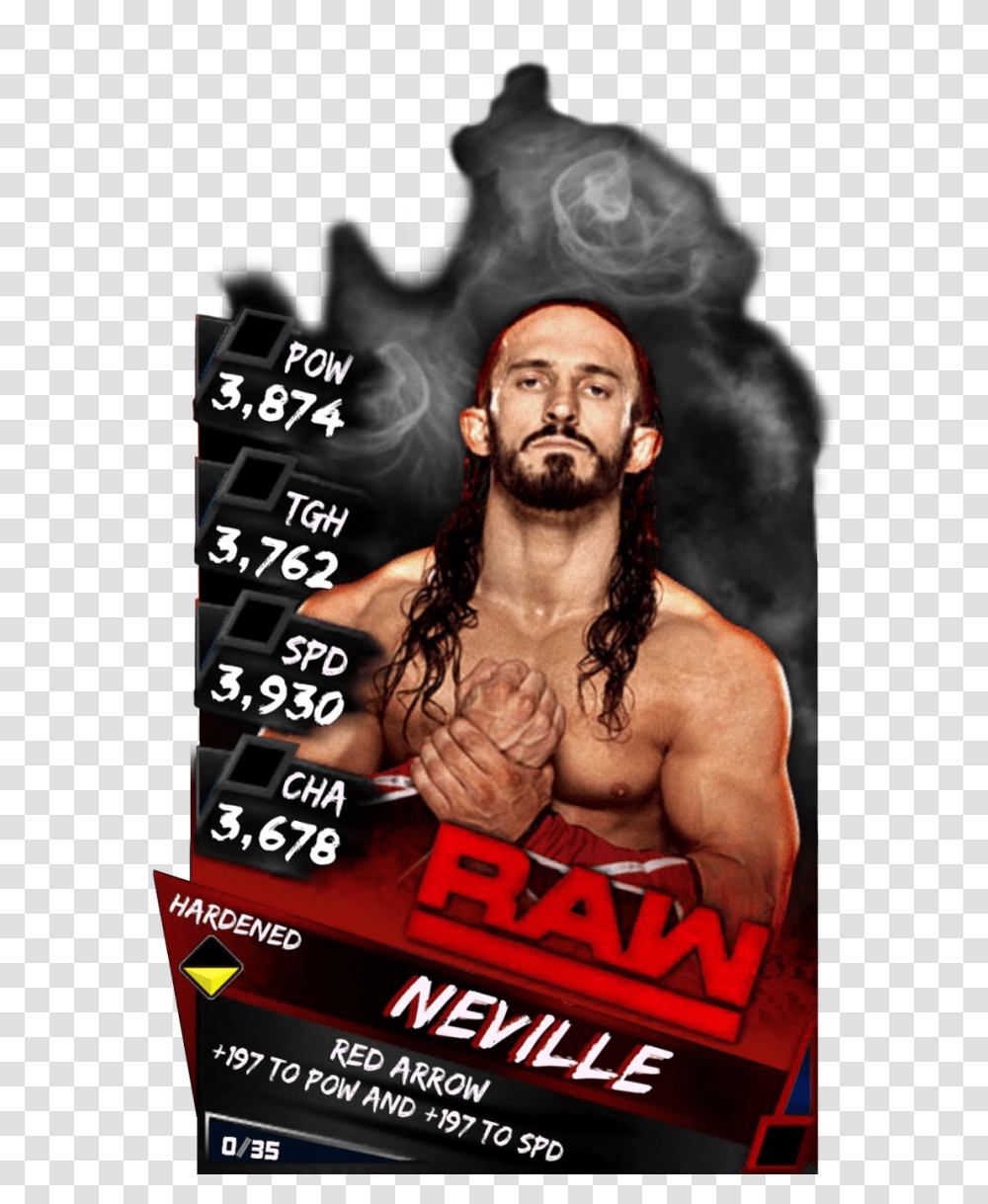 Supercard Neville S3 Hardened Raw Wwe Supercard Hardened Cards, Skin, Poster, Advertisement, Person Transparent Png