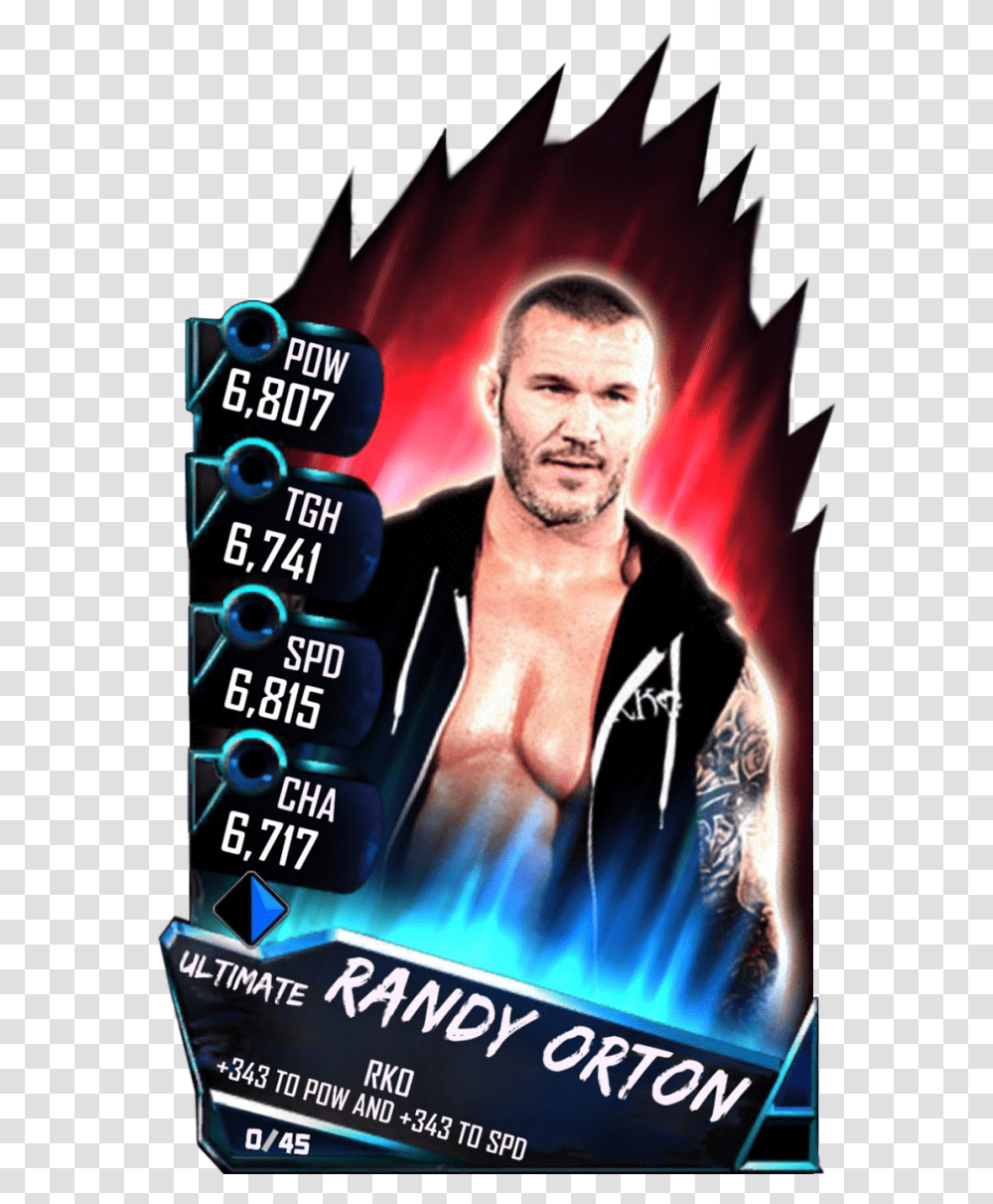 Supercard Randyorton S3 Ultimate Ringdom Wwe Supercard Portrait Pack, Advertisement, Poster, Person, Human Transparent Png