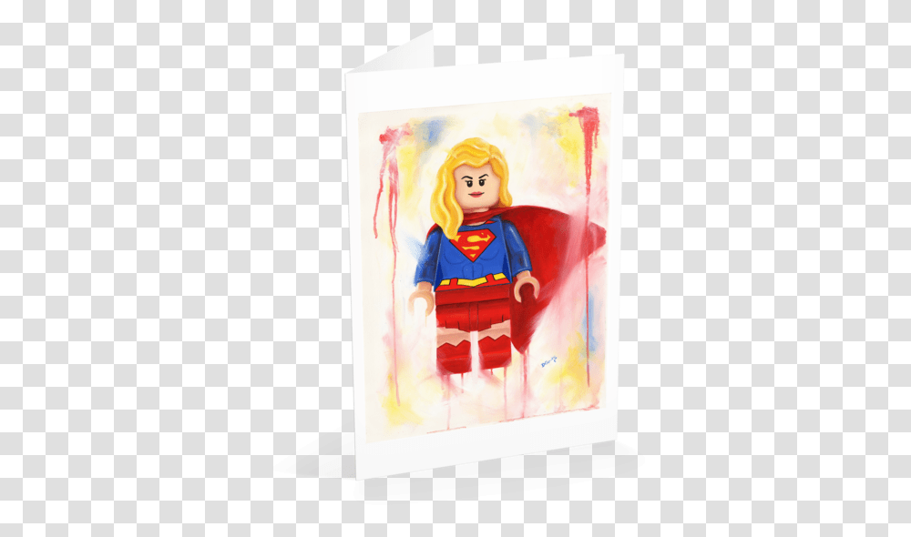 Supergirl Card Cartoon, Canvas, Modern Art, Painting, Person Transparent Png