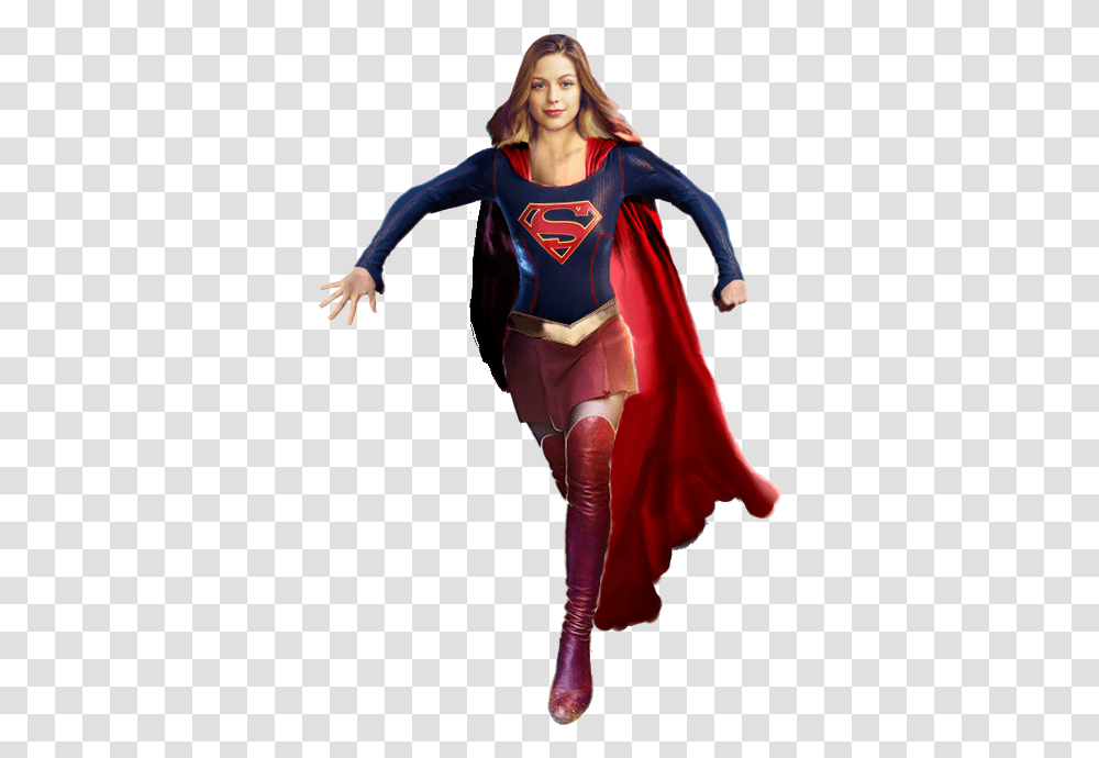 Supergirl, Costume, Person, Cape Transparent Png