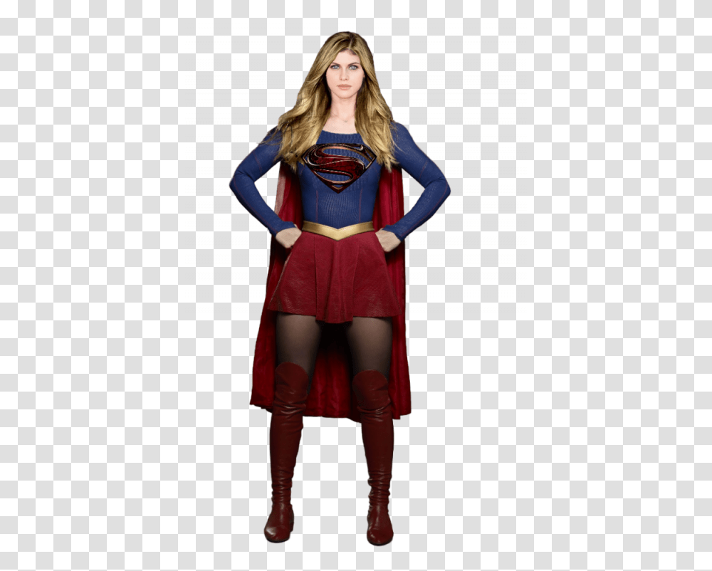 Supergirl Hd Image, Costume, Female, Person Transparent Png