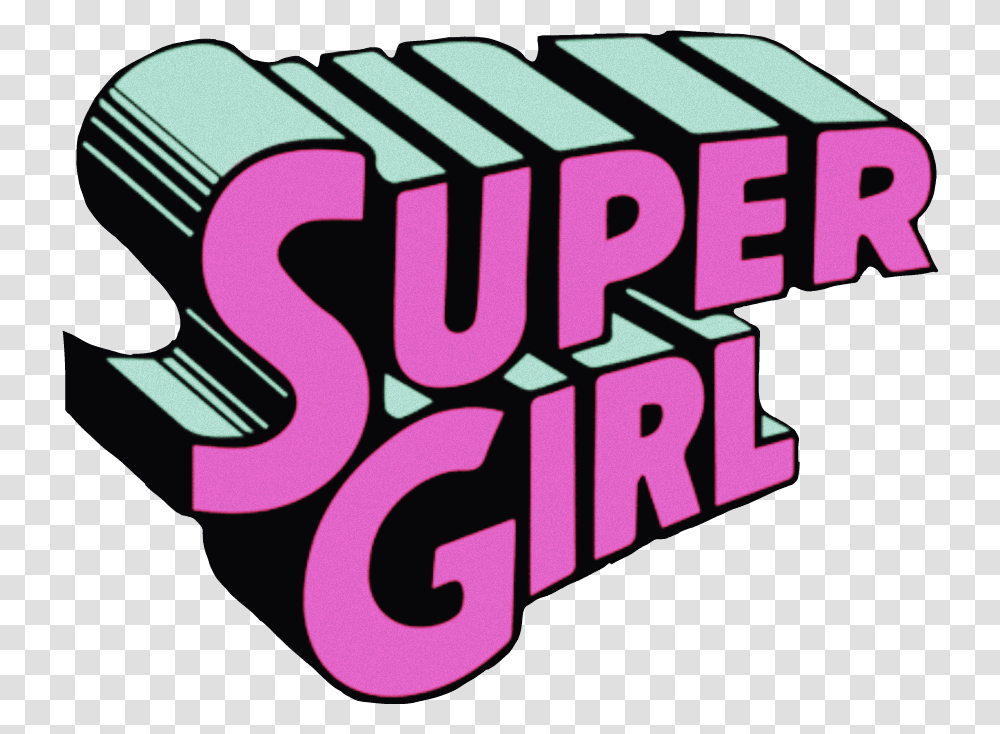 Supergirl Super Girl Letters Text Pink Pinktext Pinklet, Alphabet, Label Transparent Png