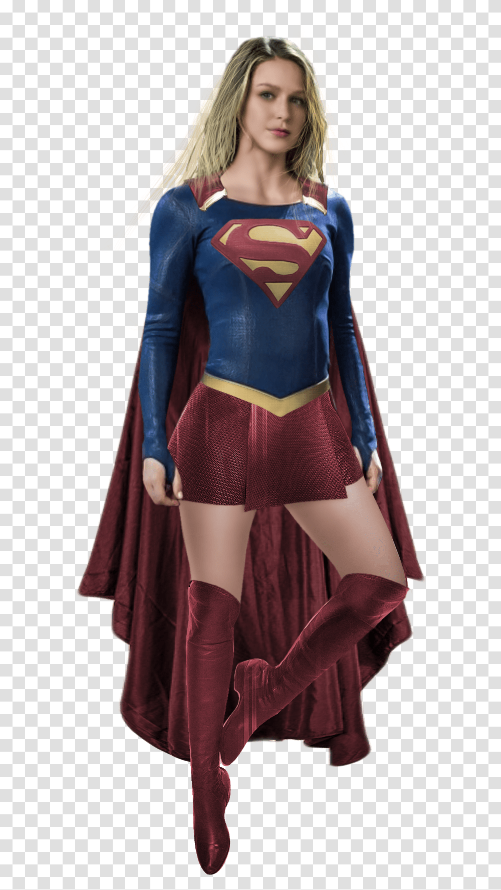 Supergirl Supergirl, Clothing, Apparel, Skirt, Person Transparent Png