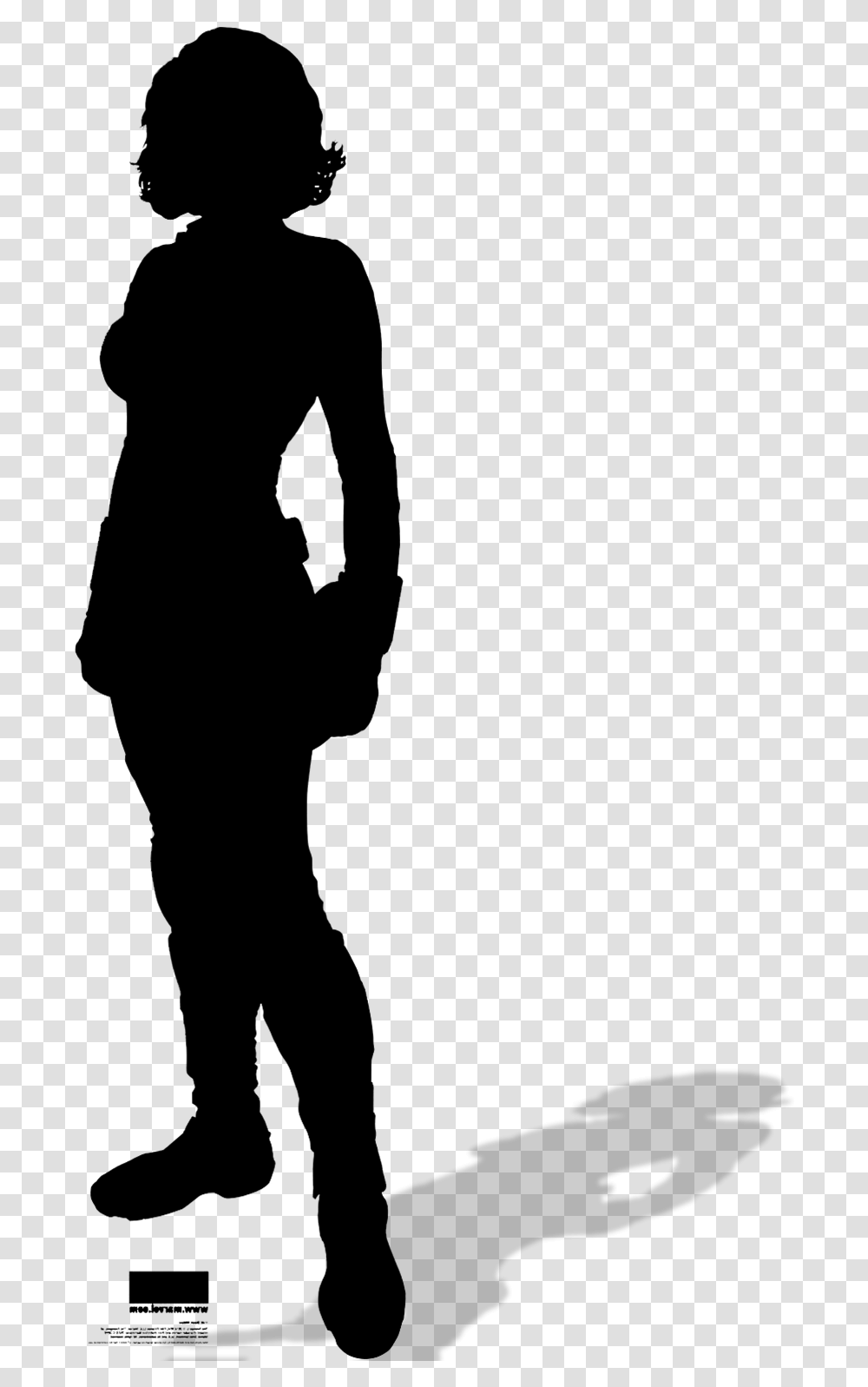 Superhero Black Widow Silhouette, Gray, World Of Warcraft Transparent Png