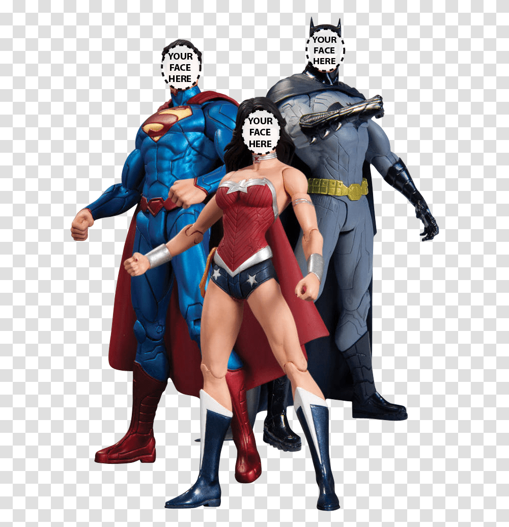 Superhero Boxset Personalized Dc Comic Wonder Woman Superman Batman, Human, Helmet, Apparel Transparent Png