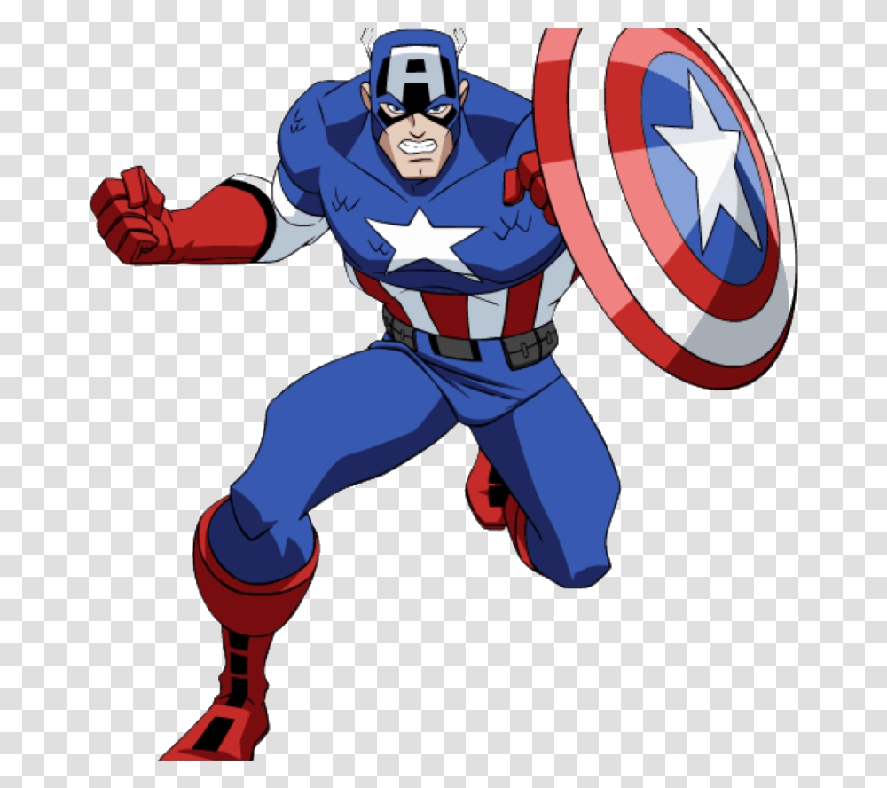 Superhero Clipart Free Ba Dessin Captain America Couleur Captain America Dessin Anim, Person, Human, Armor, Costume Transparent Png