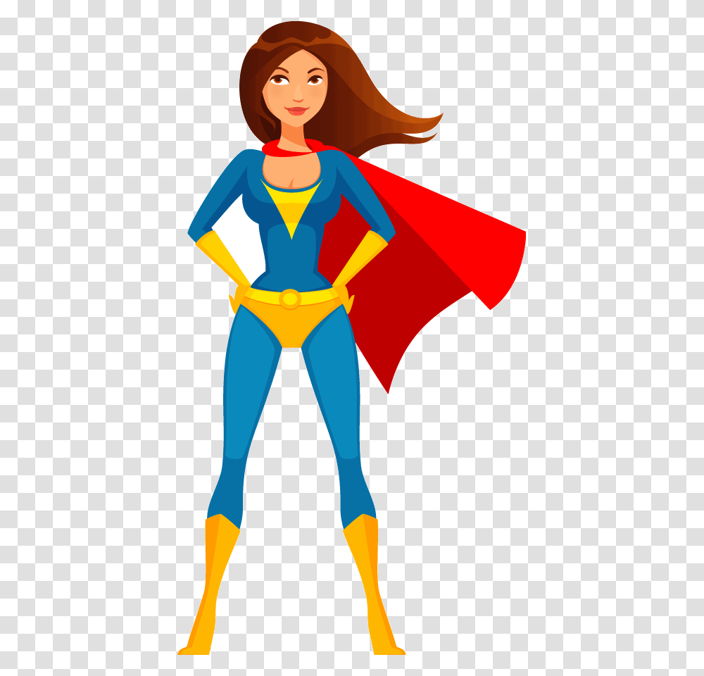 Superhero Clipart Girls Woman Superhero Clipart, Pants, Person, Cape Transparent Png