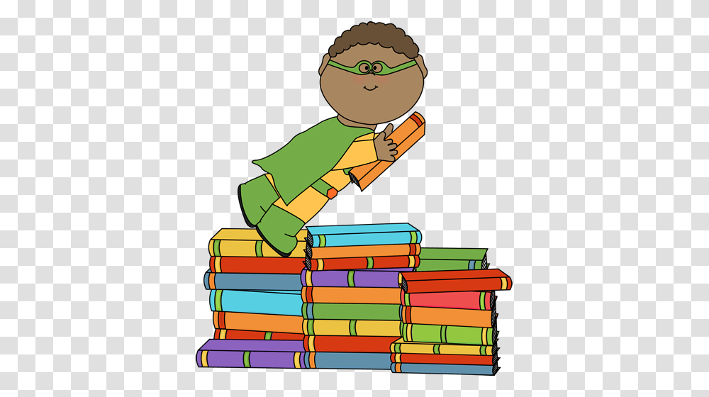Superhero Flying With A Book From Mycutegraphics Superhero Kids, Reading, Indoors, Student, Room Transparent Png