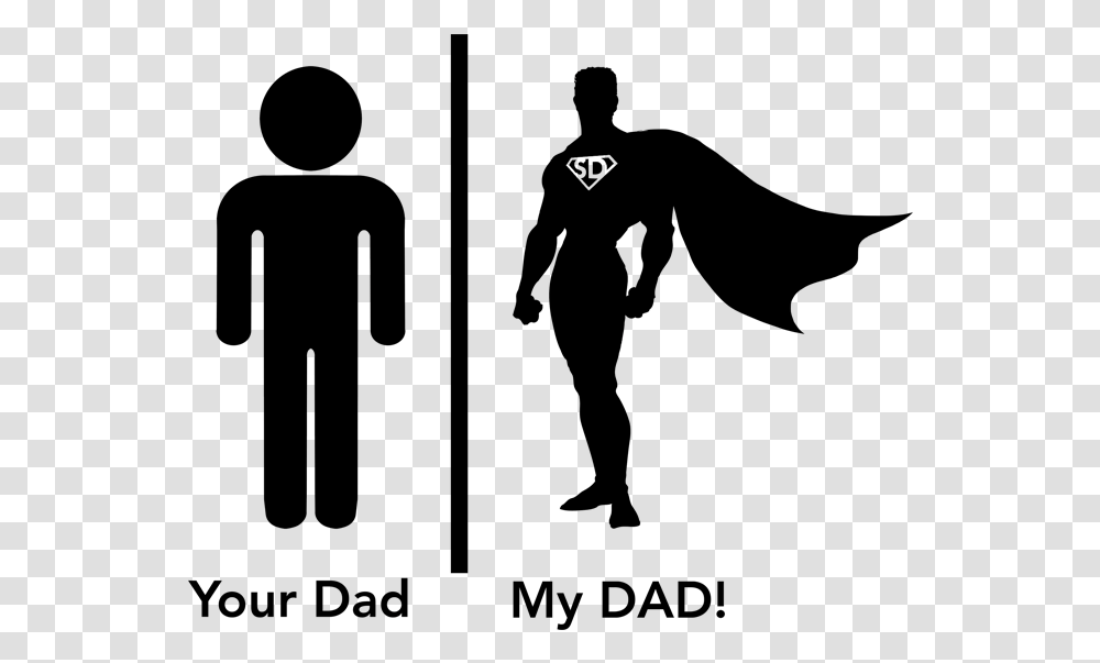 Superhero Silhouette Your Dad Vs My Dad By Shruti Arjun Anand, Person, Outdoors, Nature Transparent Png