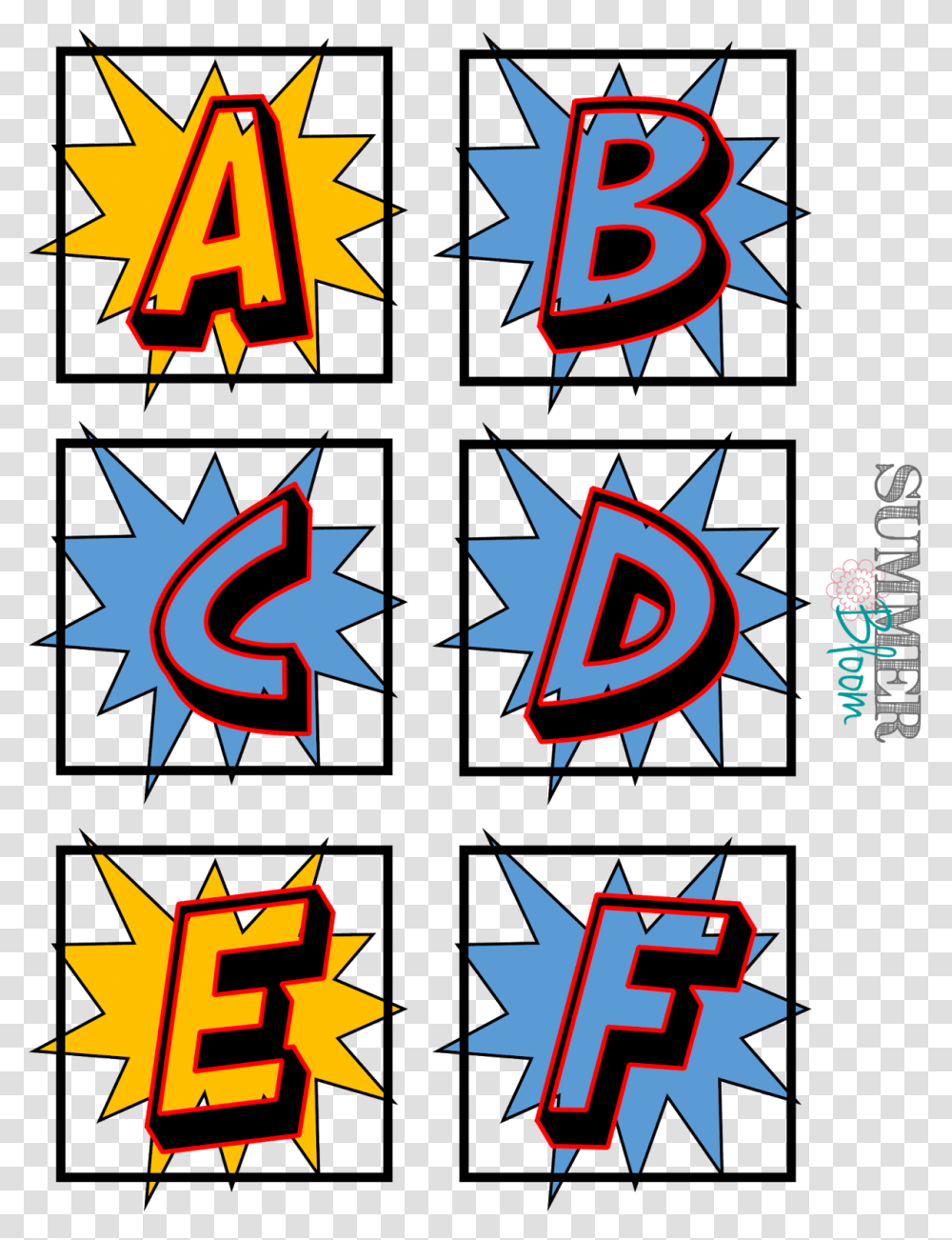 Superhero Word Wall Alphabet Superhero Letter Template Transparent Png