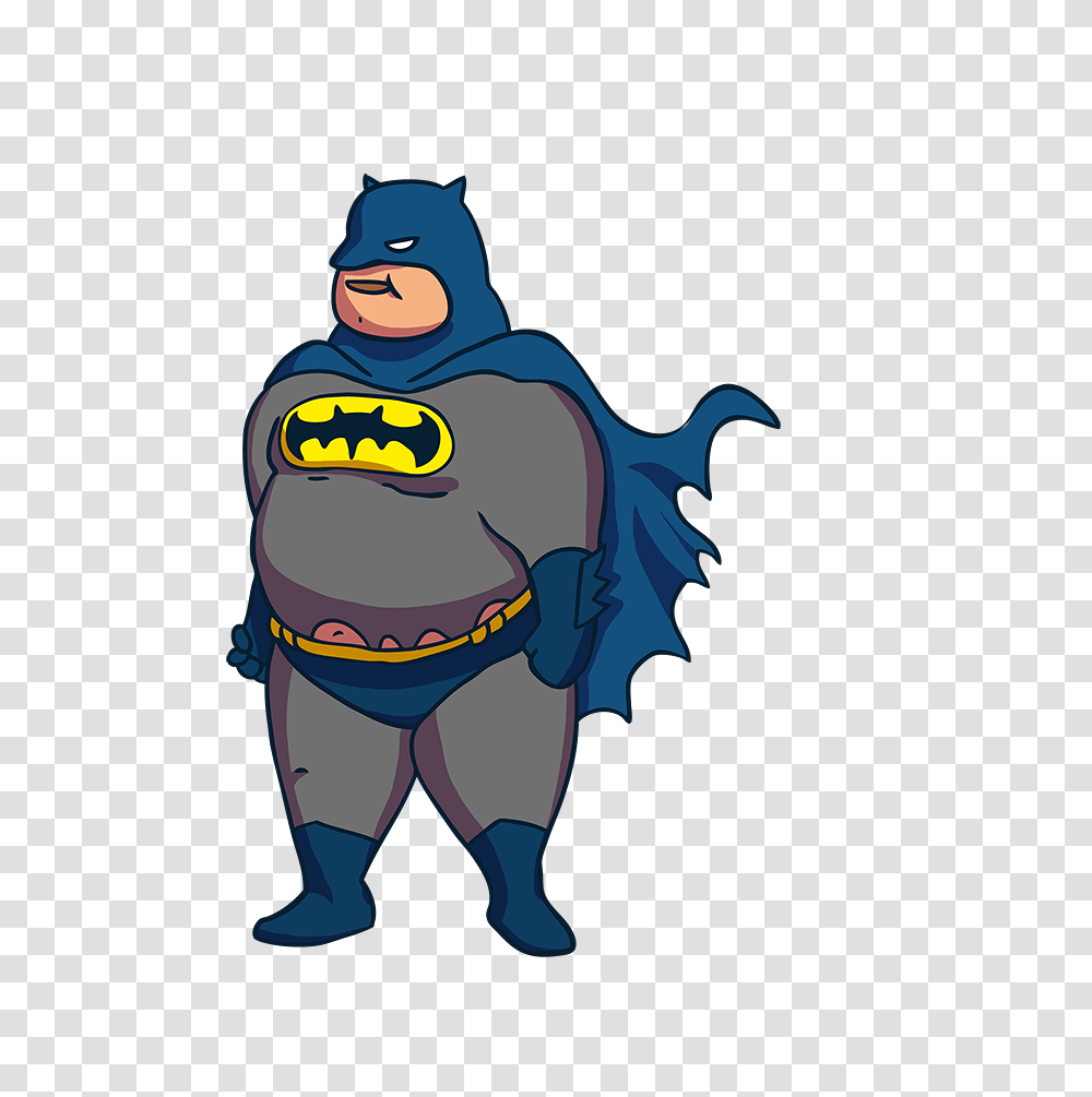 Superheroes If They Were Fat Batman Dark Knight Gotham, Ninja, Costume Transparent Png