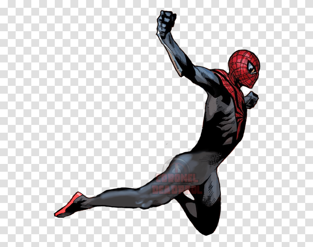 Superior Spiderman En Spider Verse Cnel Dpool By Spider Man, Person, People, Sport, Team Sport Transparent Png