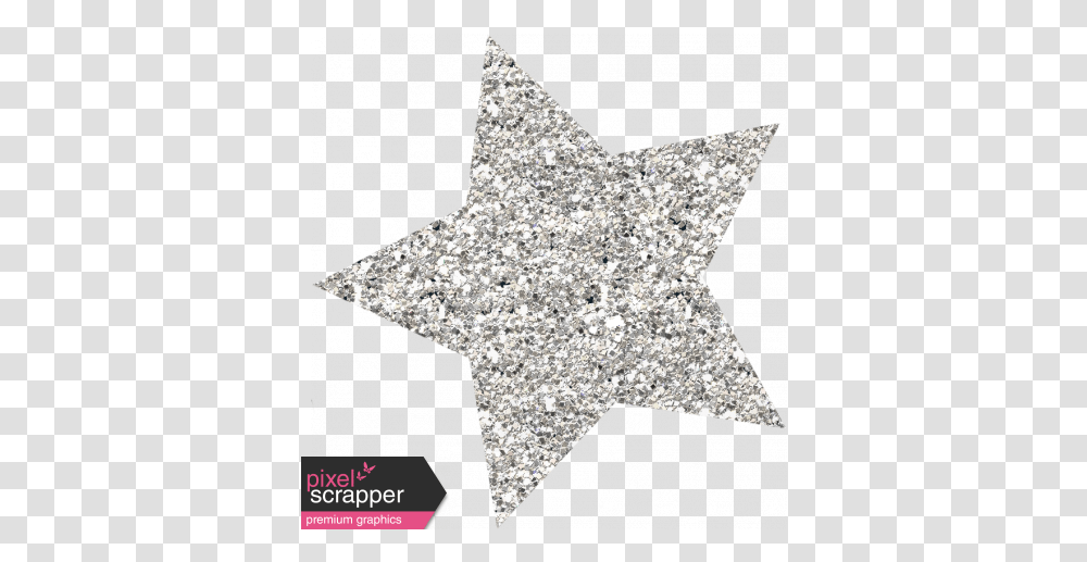 Superlatives Glitter Star 03 Graphic Silver Glitter Star, Star Symbol, Rug Transparent Png