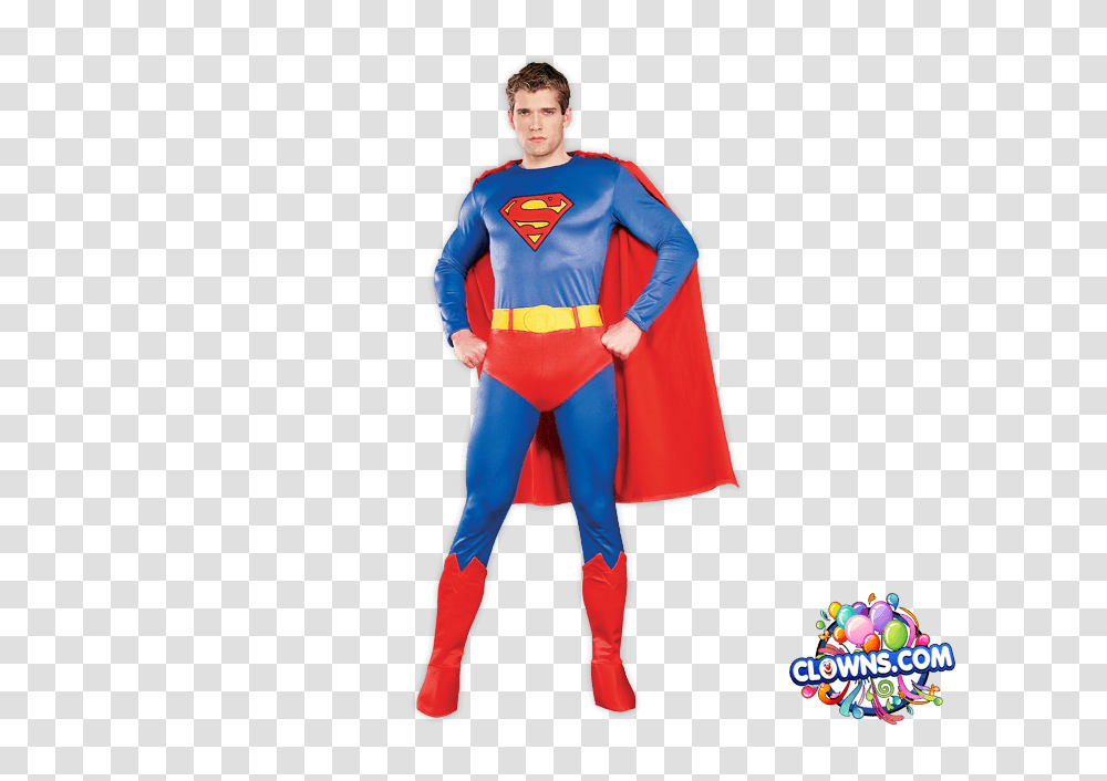 Superman Character For Birthday Party Ny Kids Party Characters, Costume, Apparel, Cape Transparent Png