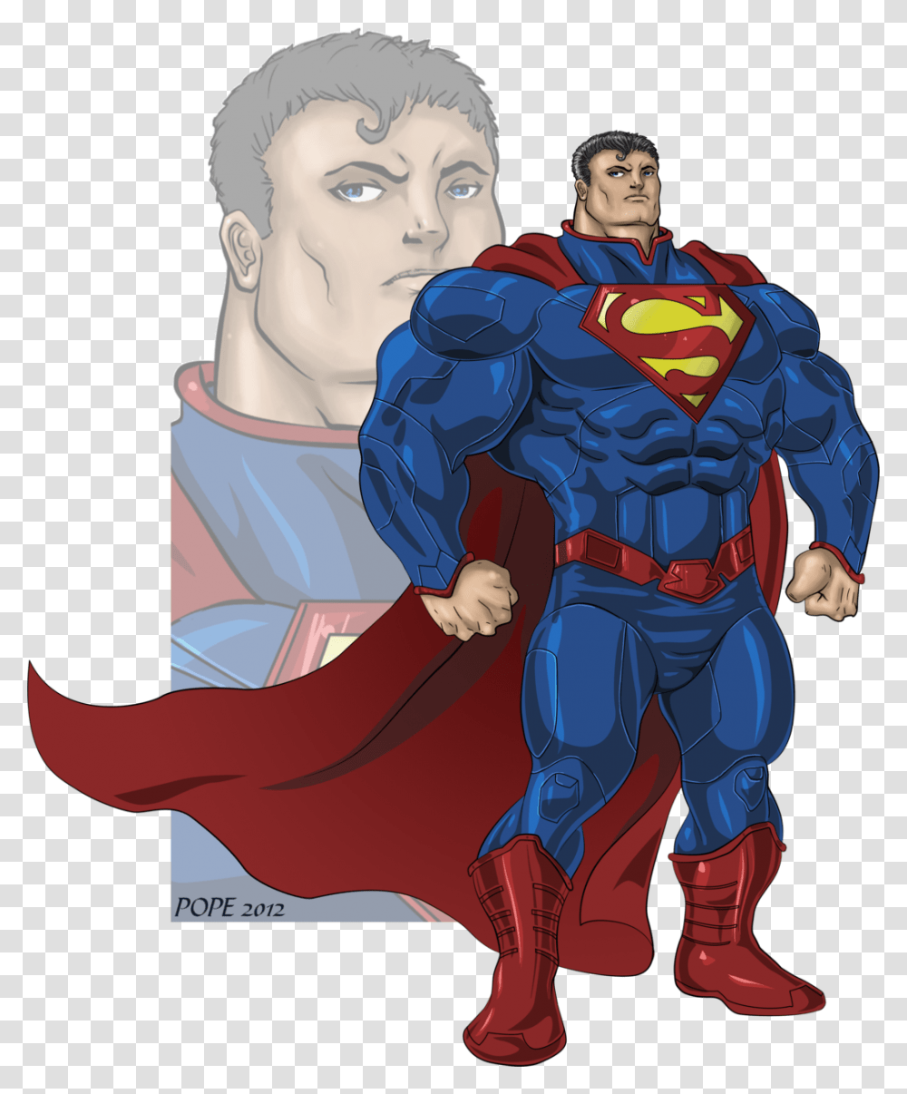 Superman Clipart Muscular Pencil And In Color Superman Muscle Superman, Person, Human, Apparel Transparent Png