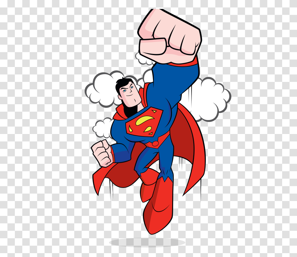 Superman Clipart Super Man, Hand, Person, Human, Performer Transparent Png