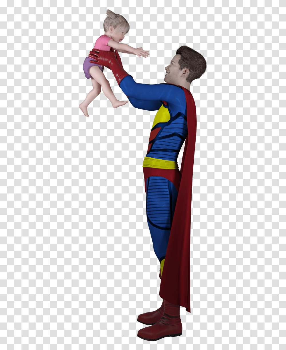 Superman, Person, Cape, Costume Transparent Png