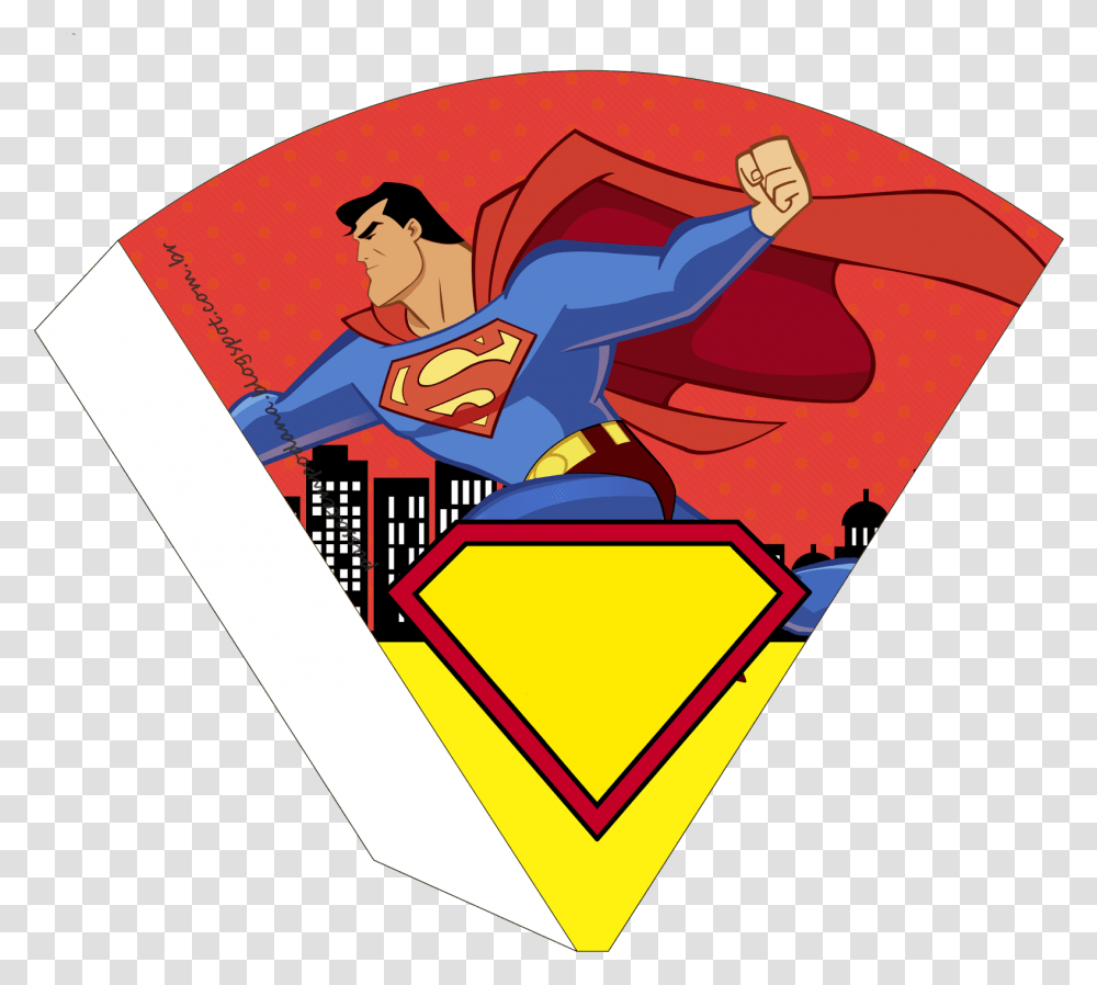 Superman Comic Free Printable Cones Cone Do Super Man, Logo Transparent Png