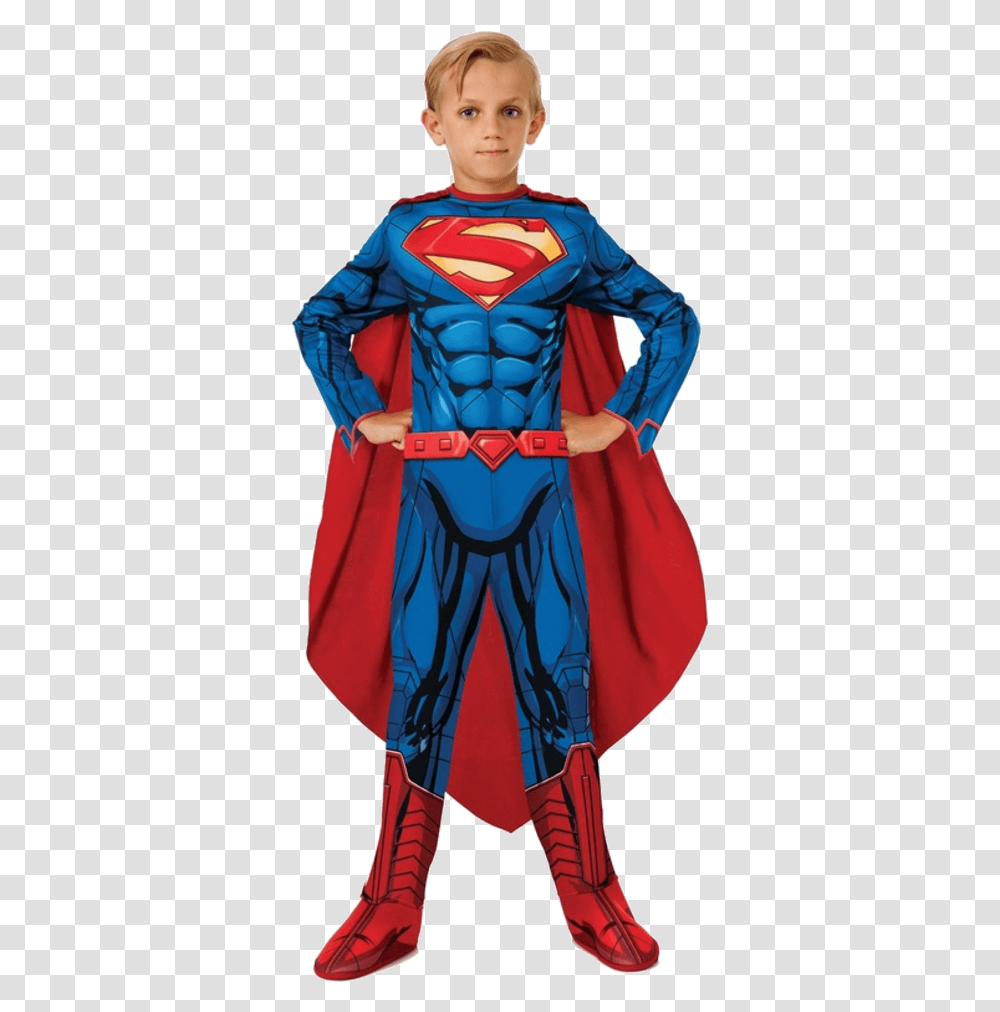 Superman Costume, Apparel, Cape, Person Transparent Png