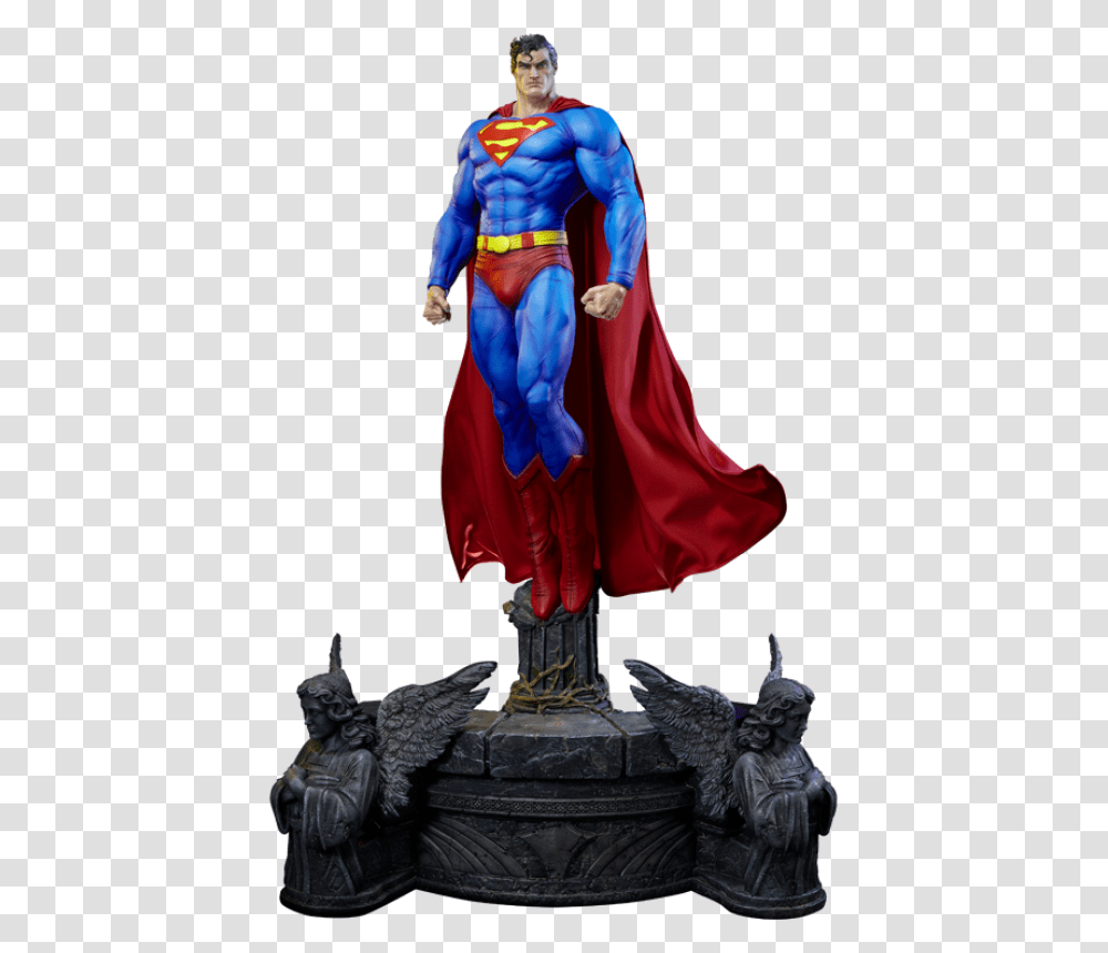 Superman Fabric Cape Edition Statue, Apparel, Figurine, Sculpture Transparent Png