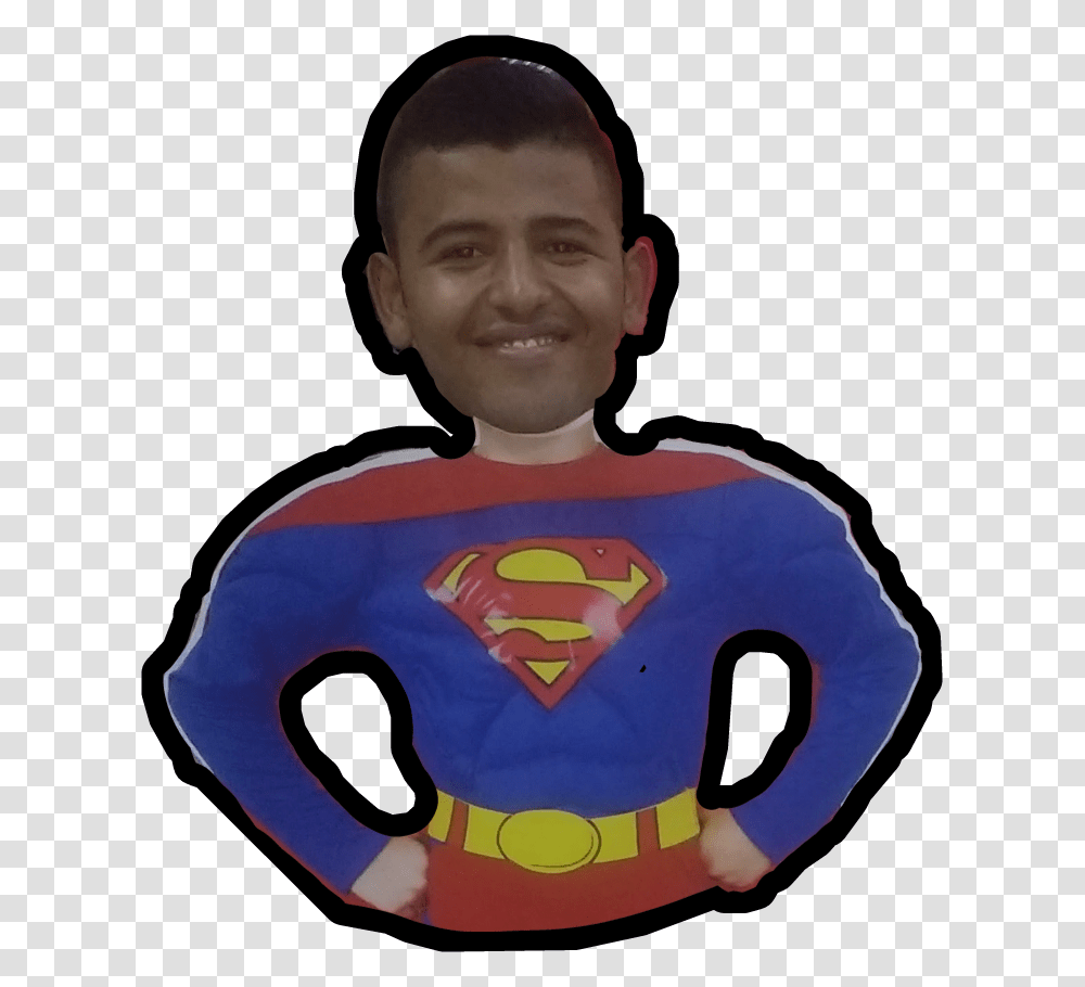 Superman Face, Apparel, Sleeve, Person Transparent Png
